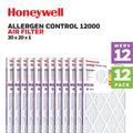 Honeywell 20x20x1  12 Pleated  Furnace Air Filter -12 Pack