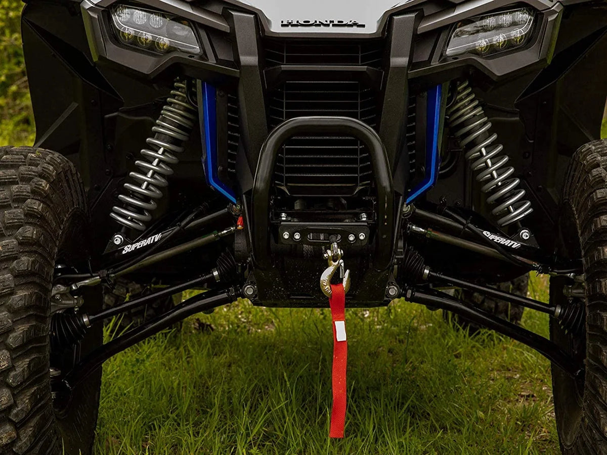 SuperATV 3500 lb Black Ops Winch with Heavy Duty Winch Mounting Plate for 2019+ Honda Talon 1000X / 1000R 2020+ Talon 1000X-4 Complete Kit Ready for Install! 3500 lb. Winch Included