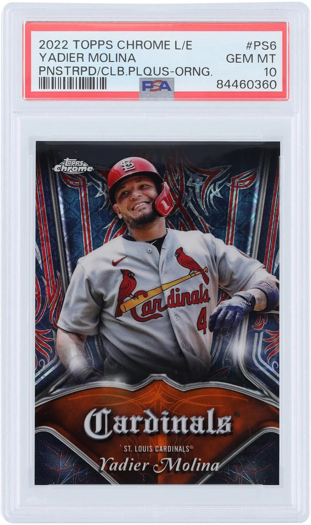 Yadier Molina St. Louis Cardinals 2022 Topps Chrome Orange #-6 #/25  Authenticated 10 Card