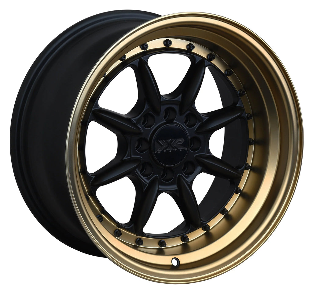 002.5 15x8 4x100/4x114.3 20et Flat Black / Bronze Lip Wheel