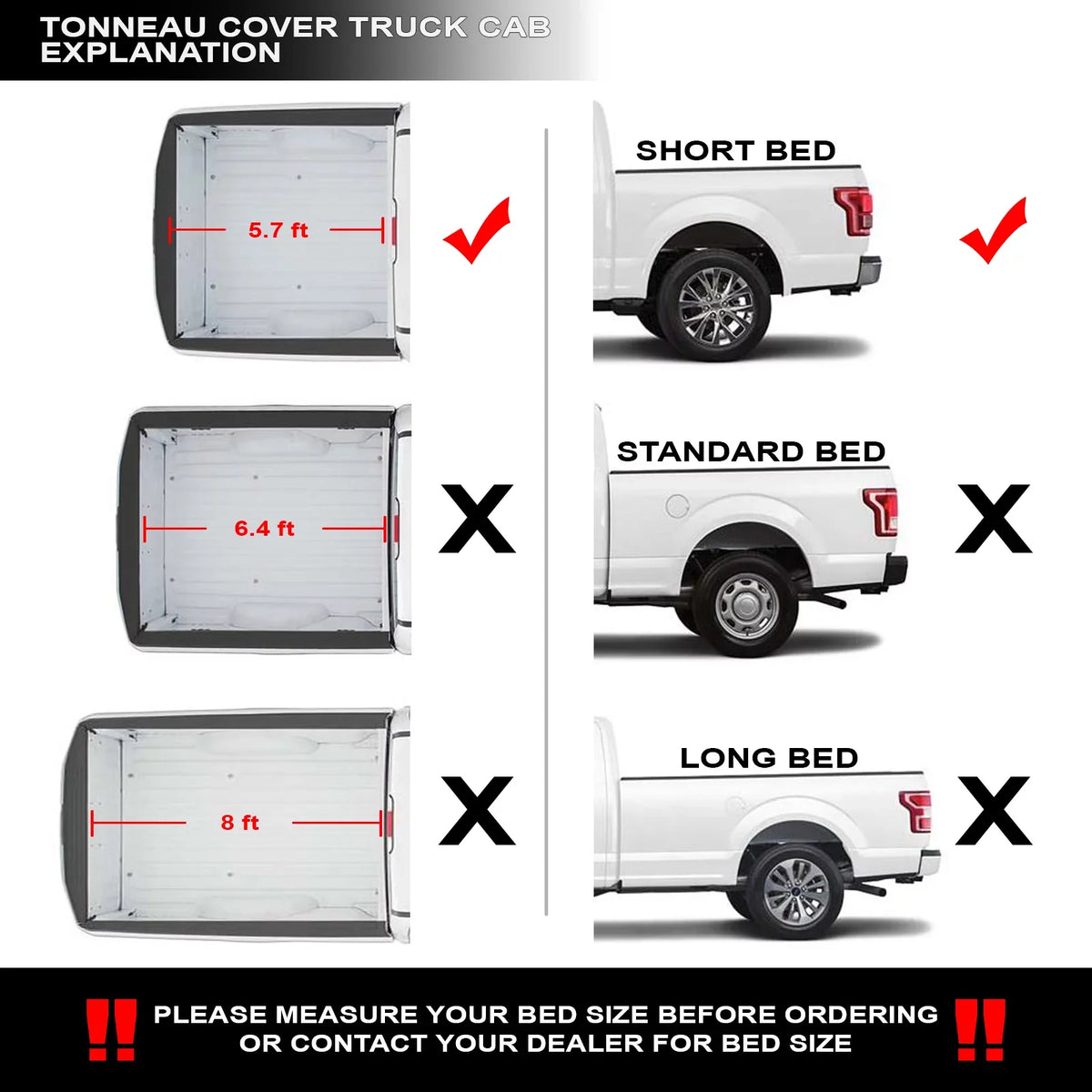 Stehlen 642167822394 Low Profile Hard Aluminum Tri-Fold Tonneau Cover - Matte Black For Ram 1500 2019-2022 5.7 Feet ( 68.4" ) Short Bed New Body Style