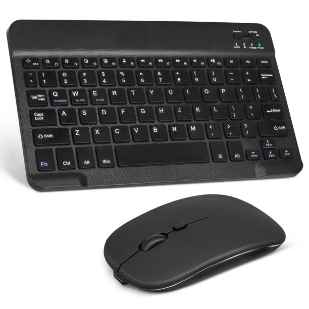 Rechargeable Bluetooth Keyboard and Mouse Combo Ultra Slim Full-Size Keyboard and Ergonomic Mouse for  Axon 30 Ultra 5G and All Bluetooth Enabled Mac/Tablet/iPad//Laptop - Onyx Black