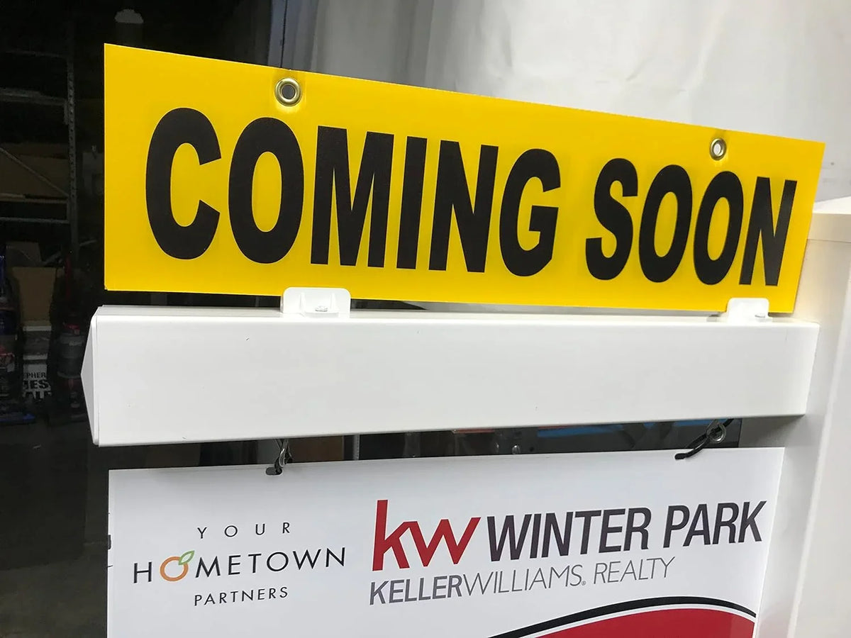 5 Pack   Yellow Sign 6” X 24" ( ) Pre-Printed Double Sides Yellow Corrugated Plastic 4Mm, Sign Board 4Mm, ***Sign , Metal Sign & Sign Post Not Included, Ship Same D