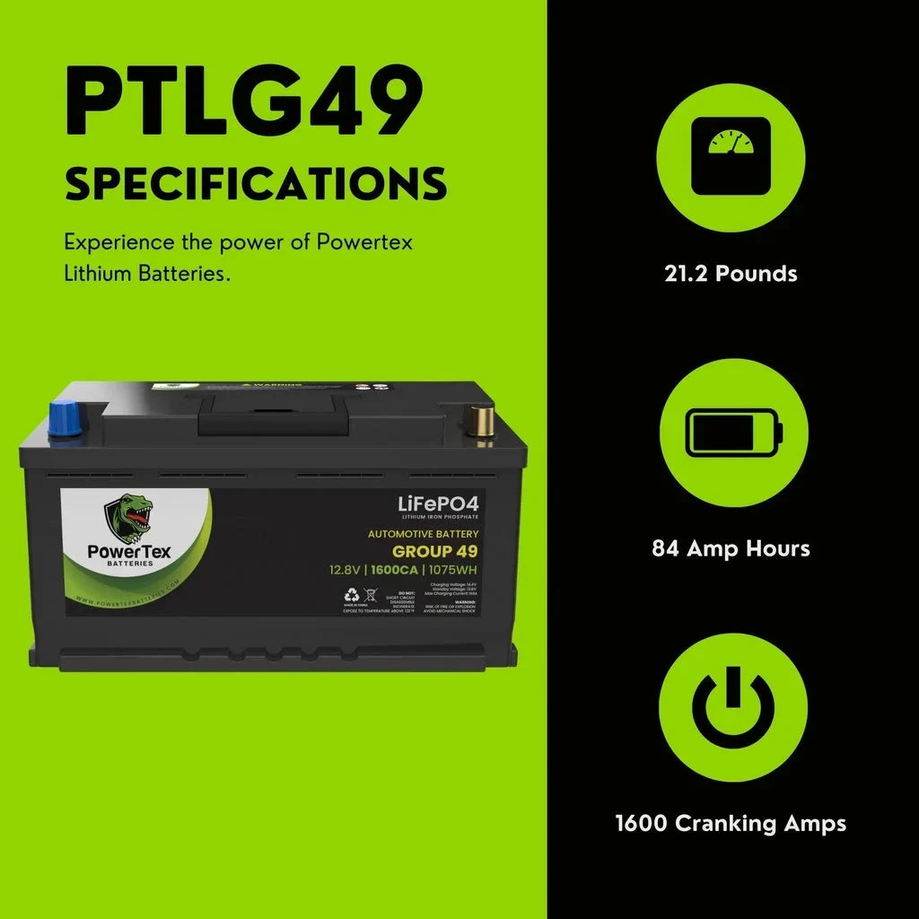2016  535i Car Battery  Group 49 / H8 Replacement Lithium LiFePO4 Automotive Battery