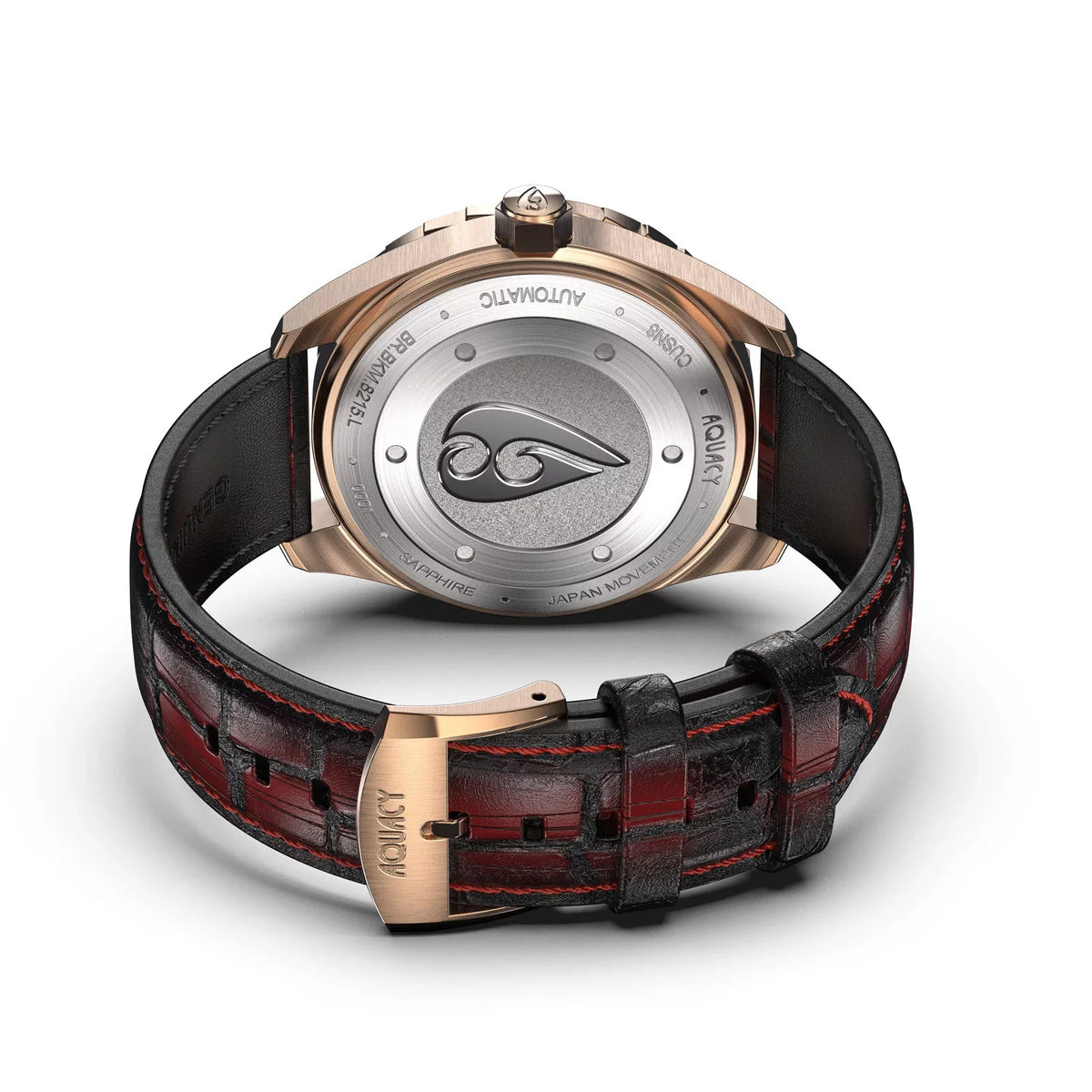 Aquacy Bronze CuSn8 Marble Automatic Diver Watch ..8215.L - Screw Down 316L Stainless Case Back - 200M Water Resistance - 120 click Uni-Directional Bezel Dive Swimming Wrist Watches For Men