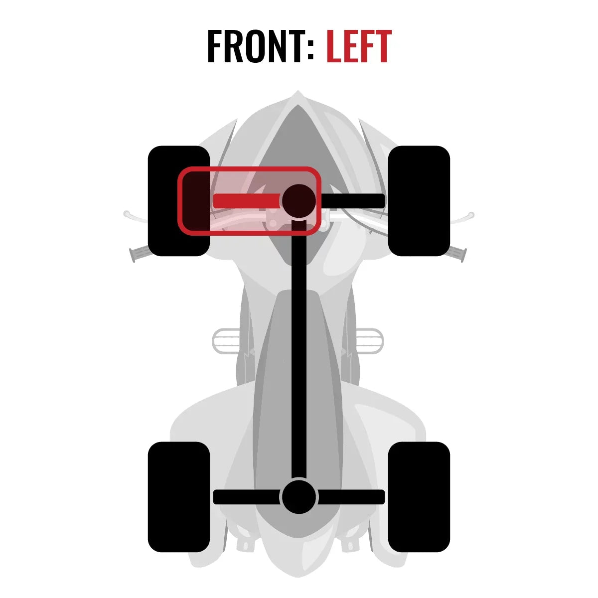 Sixity  Front Left Axle compatible with Polaris Ranger 1000 2015 - R15RTAD1AA   4X4