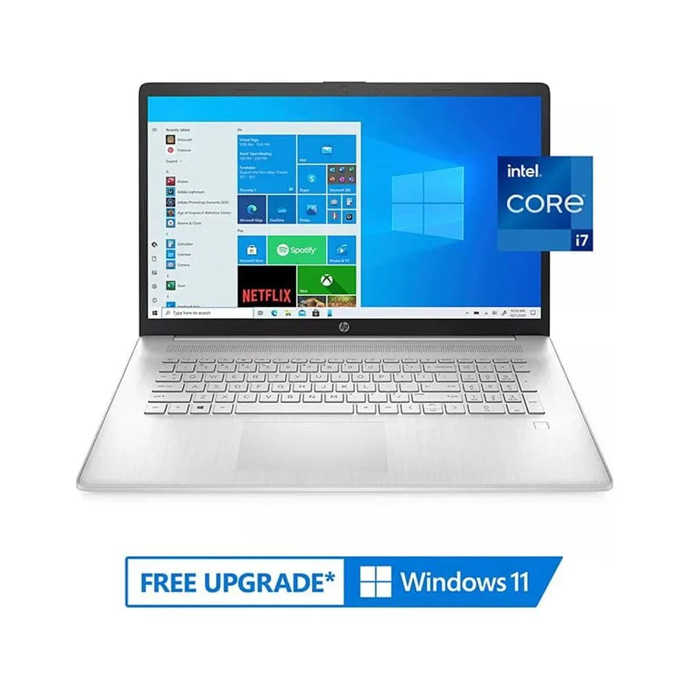 2021 17.3"   Laptop Computer, 11th Generation Intel Core i7-1165G7, 32GB , 1TB PCIe , Backlit Keyboard, Intel Iris Xe Graphics,  Webcam,  Audio, Windows , Silver, 32GB  Card