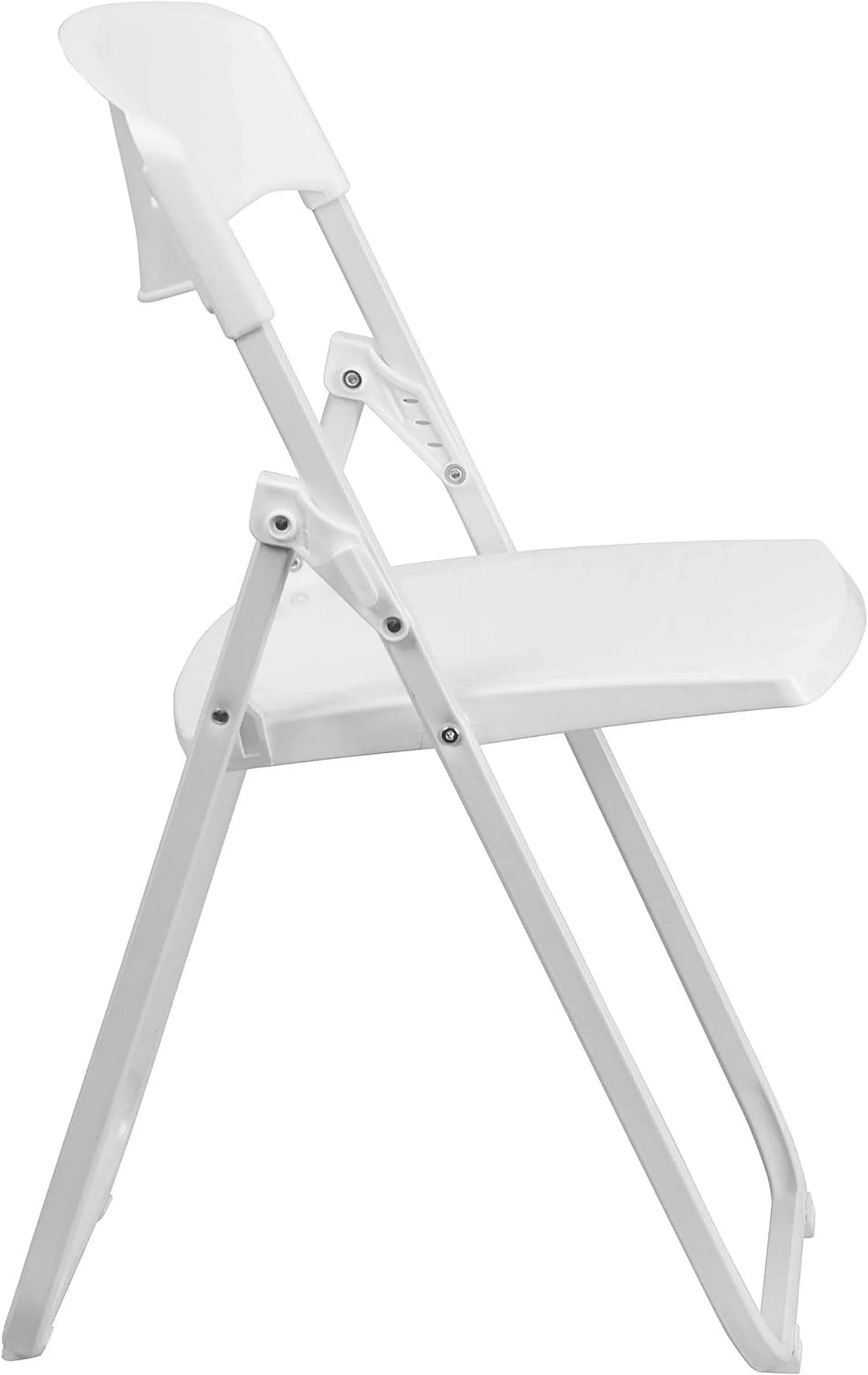 Series 500 Lb. Capacity Heavy Duty White Plastic Folding Chair With Built-In Ganging Brackets