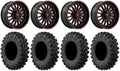 Fuel  18" Wheels Red 40" MotoRavage  Tires Kawasaki Teryx Mule