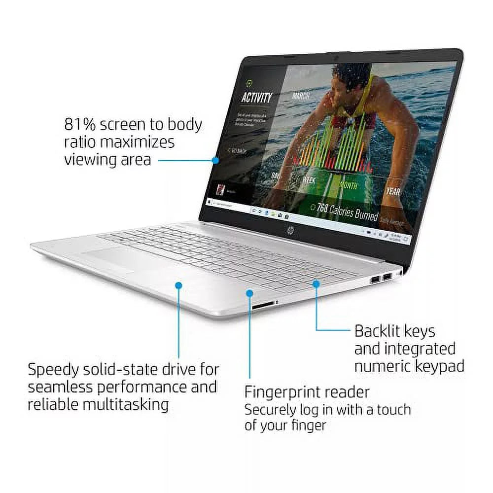 2022 15.6"  Touchscreen Laptop  Intel 4-Core i5-1135G7 8GB DDR4 256GB NVMe  Iris Xe Graphics Webcam  WiFi  RJ45  -C Backlit Keyboard Silver Windows 10 Pro w/ Accessories