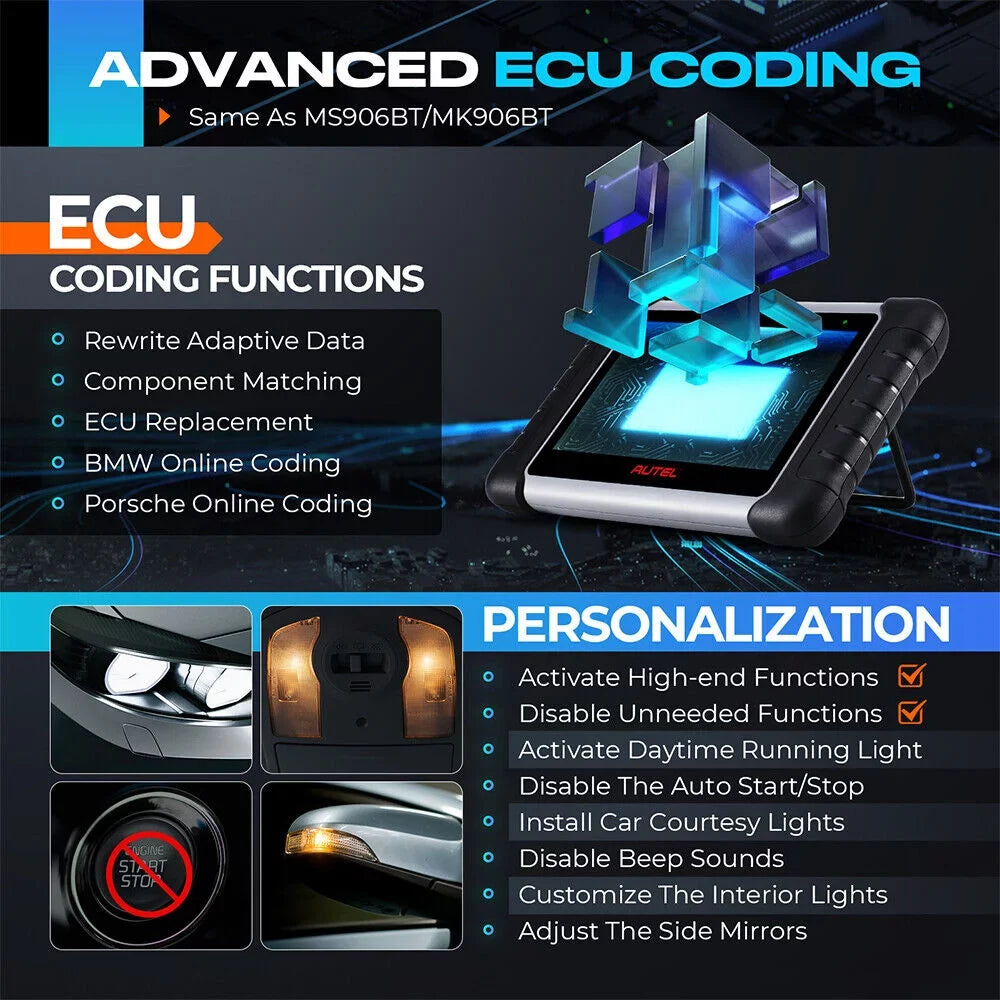Autel Scanner MaxiPRO MP808S Car Diagnostic Scan Tool All System Diagnostics  Coding, Active Test, 36+ Service, Upgraded of MP808/ MP808BT/ MK808