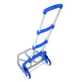 Folding Hand Truck and Dolly, Aluminum Hand Truck, 165 lb Capacity Heavy-Duty Luggage Trolley Cart with Telescoping Handle and Rubber Wheels, Portable Folding Hand Cart, Blue
