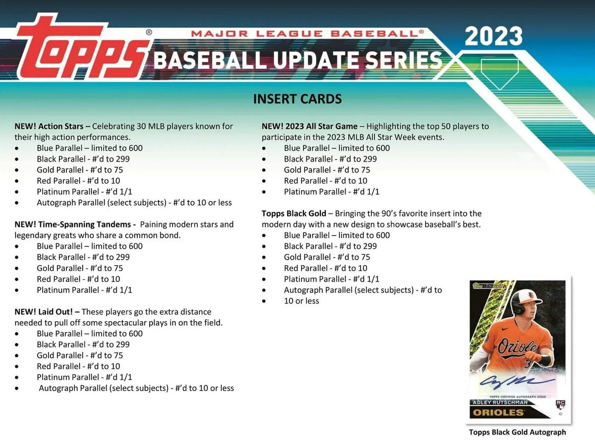 Topps 2023 Update Series Baseball Trading Card  Box