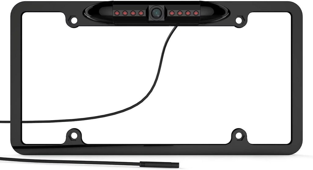CAM108 Backup Camera License Plate  Night Vision Rear View 170° Angle Waterproof Compatible with Pioneer Car Radio -100BT -WT8600NEX -160BT DMH1770NEX -120BT -210EX -2550NEX