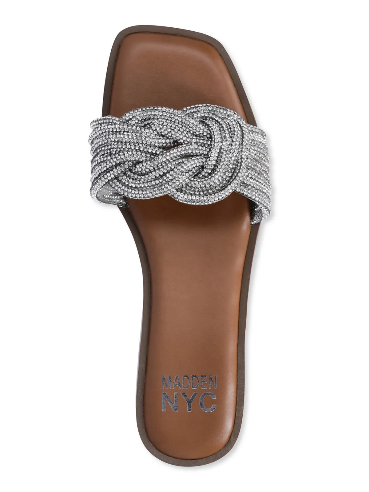 Madden  Women's Bling Knot Flat Slide Sandals