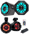 (2) Memphis Audio GEN65FE Pods+ Tower Speakers+Amp For 2016+ Polaris General