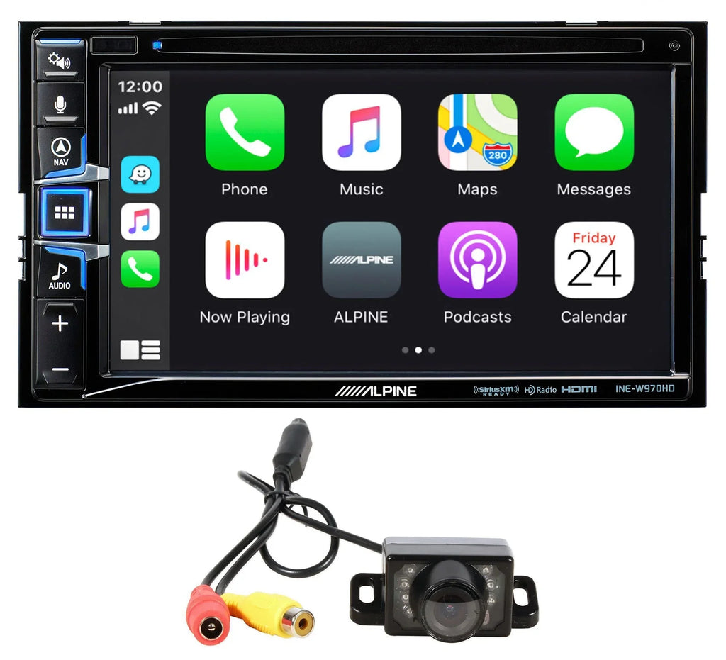 Alpine -W970HD 6.5" Monitor  Player CarPlay/Android/ Receiver+Camera
