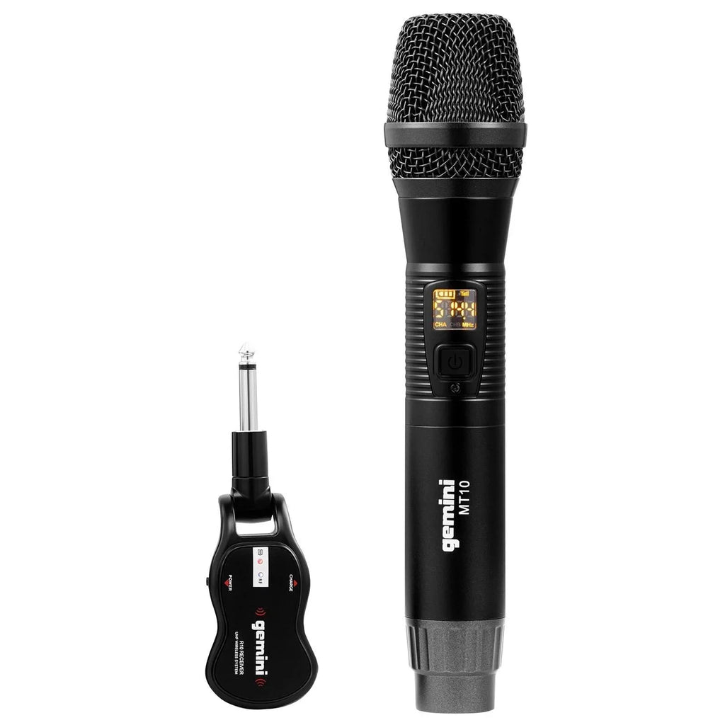 (2) Gemini -1500P 15" Active Speakers with -M100 Single Channel  Microphone Package