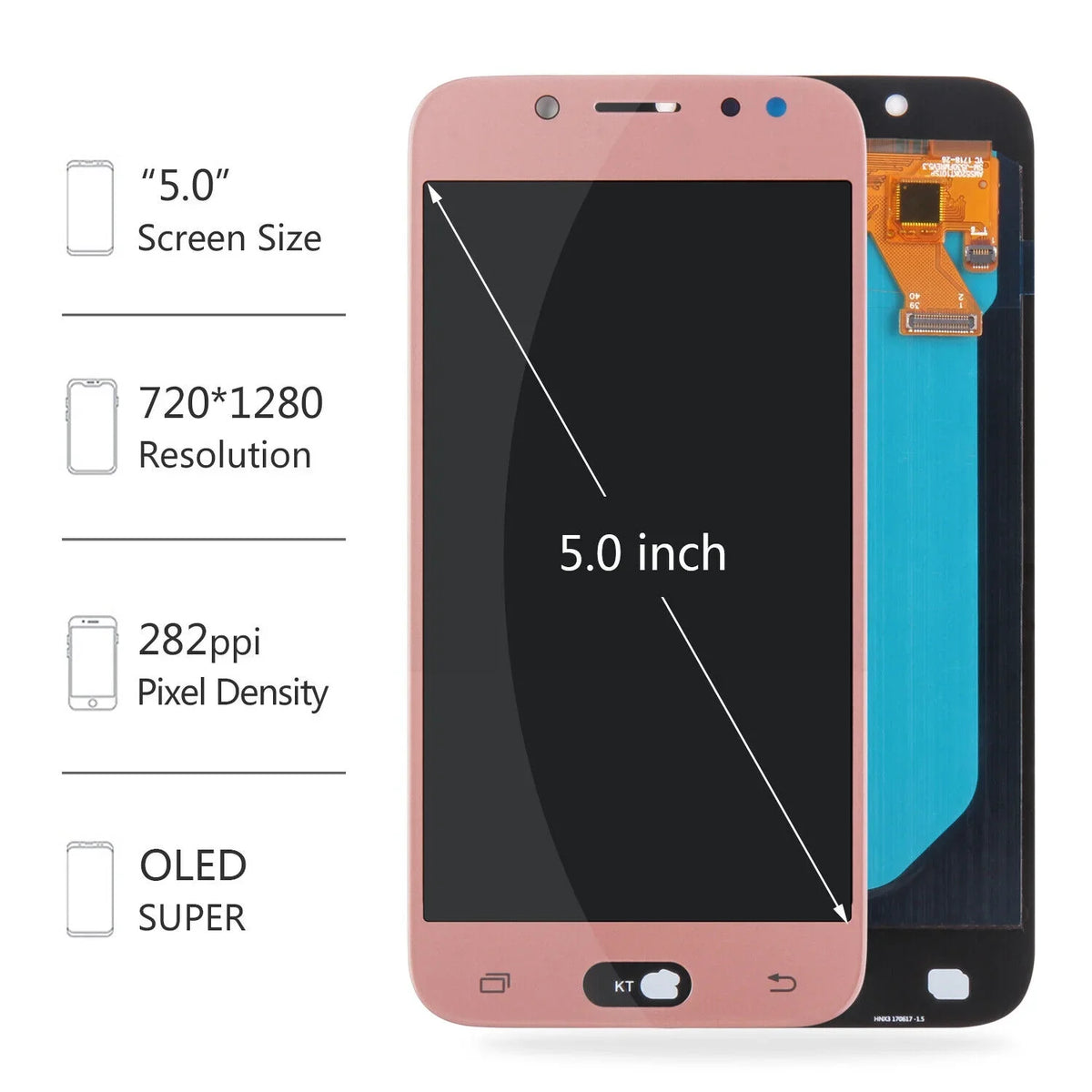 Screen Replacement For  Galaxy J5 Pro 2017 J530  Display Touch Digitizer Assembly Repair Parts(Pink)