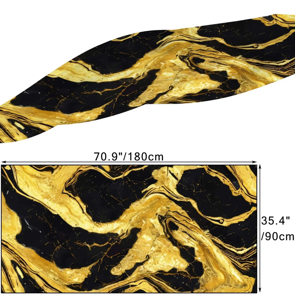 Golden Marble Silk Long Scarf for Women Large Oblong Sunscreen Shawls Wraps Neck Headscarf Hair Wraps Gift Packed