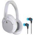 Sony Wireless Noise-Canceling Headphones -CH720N (White) with JLab Play Gaming Wireless Earbuds
