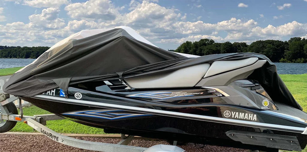 '-  JetSki Cover Compatible for Polaris   785 1997 1998 1999 Jet Ski Trailerable Cover Black/Grey 1-2 Seater