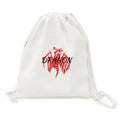 Animal Myth Dragon Wings East West Backpack Canvas Drawstring Reusable Mesh Shopping Bag