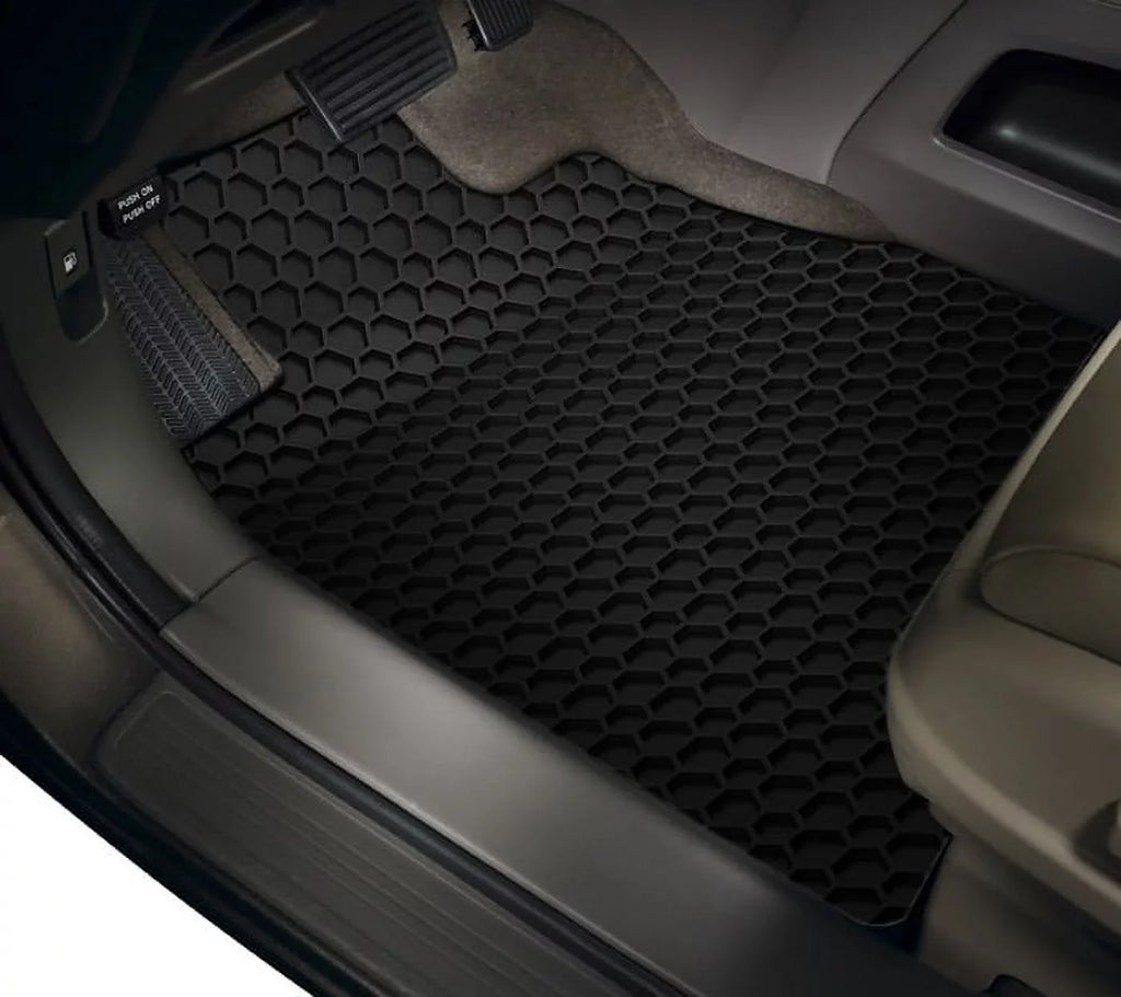 ToughPRO - 1st & 2nd Row Mats Compatible with - C400 - All Weather Heavy Duty (Made in ) - Black Rubber - 2015 (Sedan)