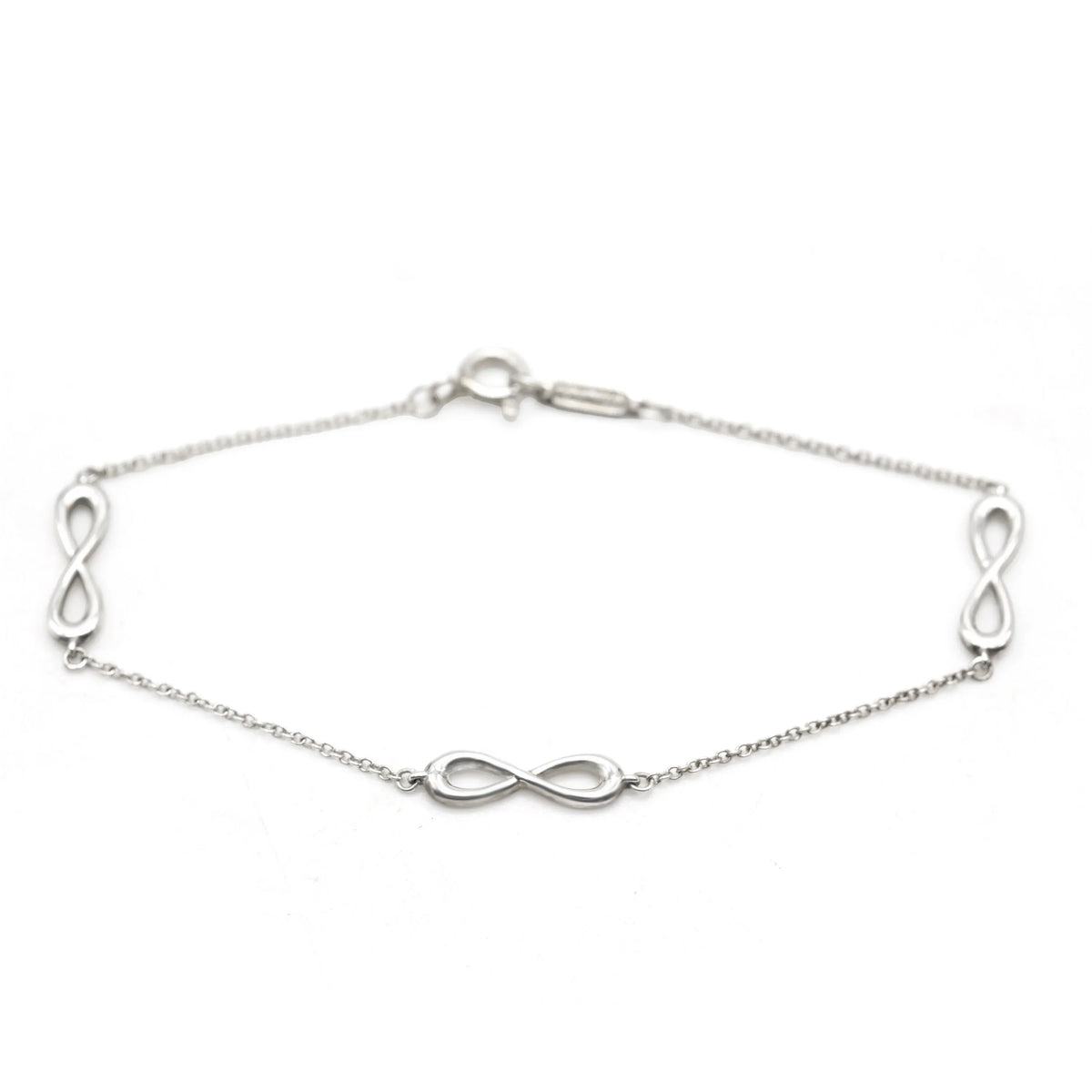 Tiffany & Co. Infinity 3 Stations Bracelet in  Sterling Silver Pre-Owned