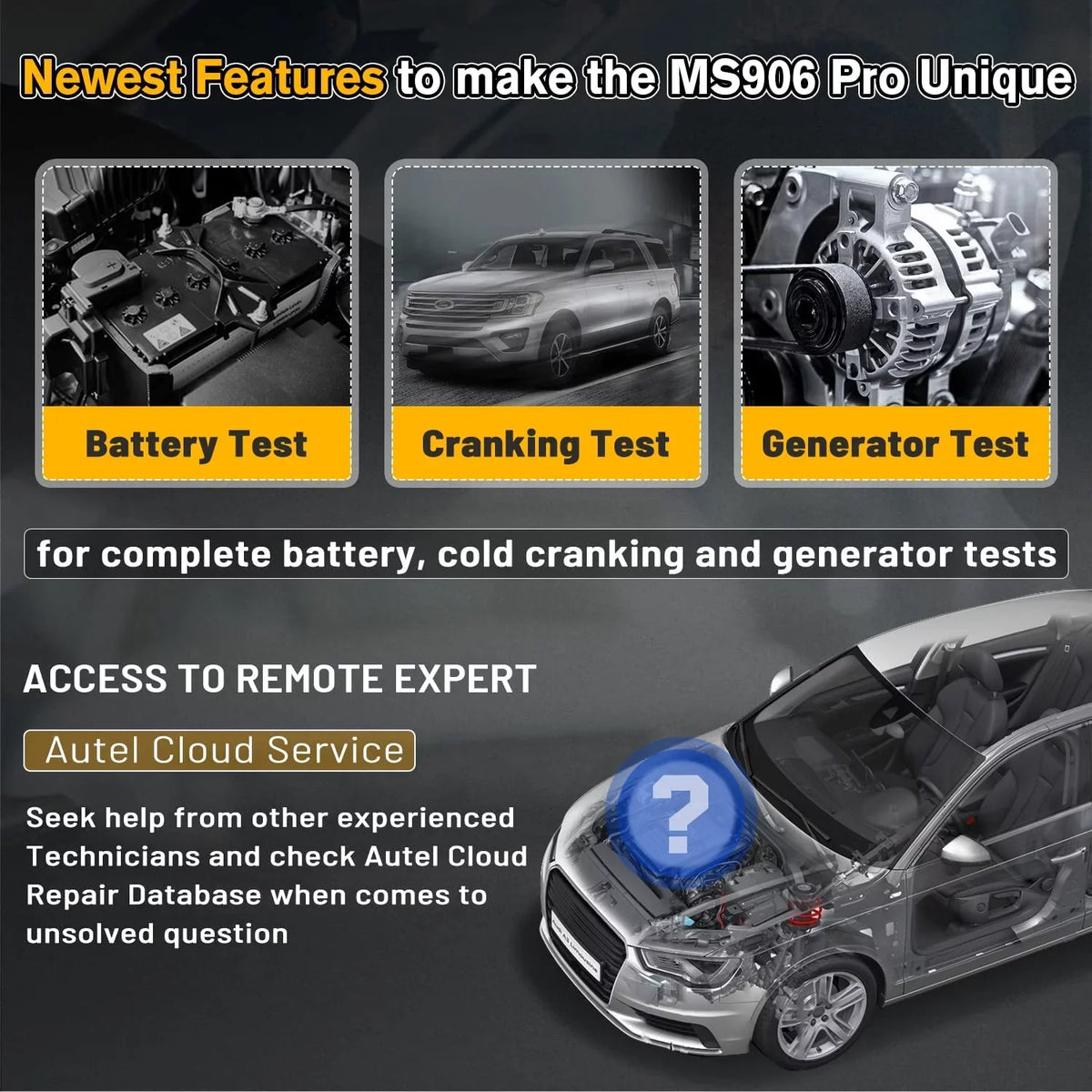Autel MaxiSYS MS906 Pro Car Diagnostic Scanner, Upgrade of MS906BT/MK906BT,  Coding, Bi-Directional Control