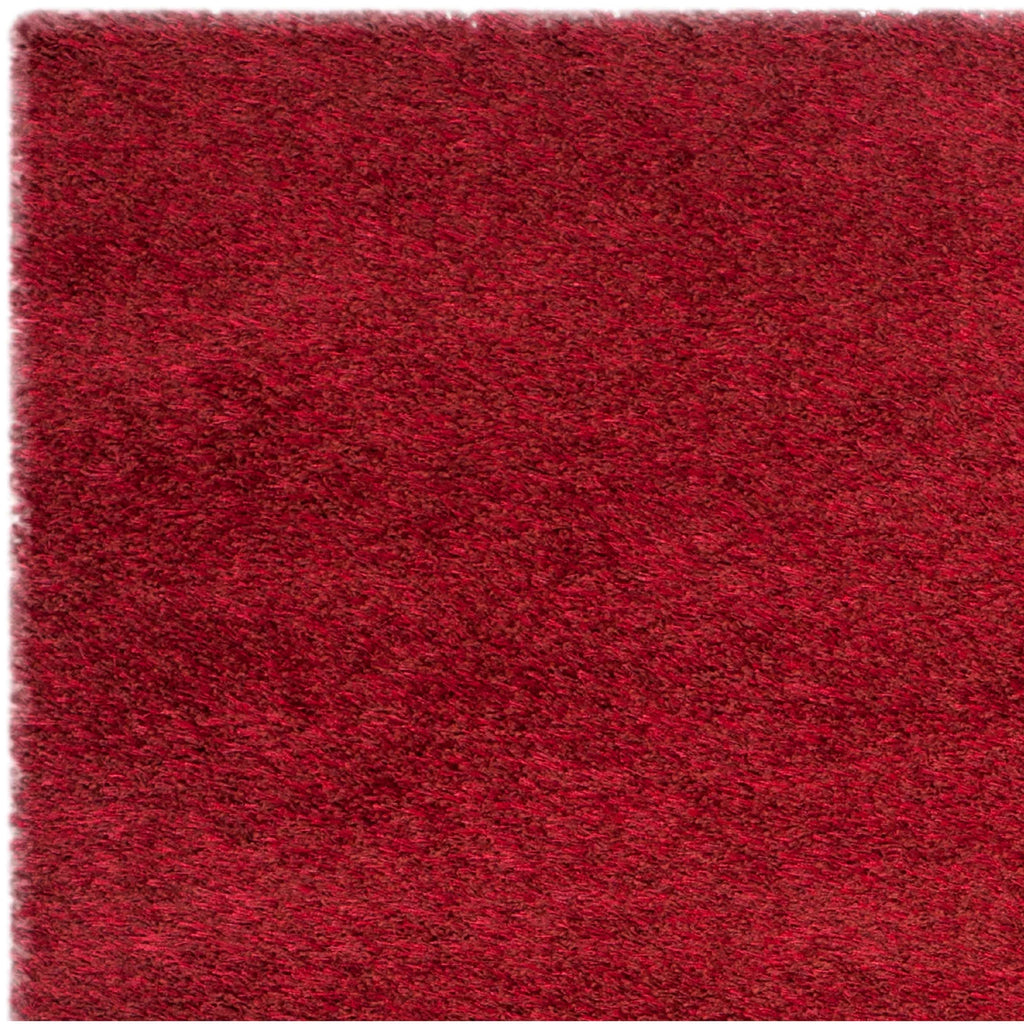 Charlotte Solid Plush Shag Area Rug, Red, 8' x 10'