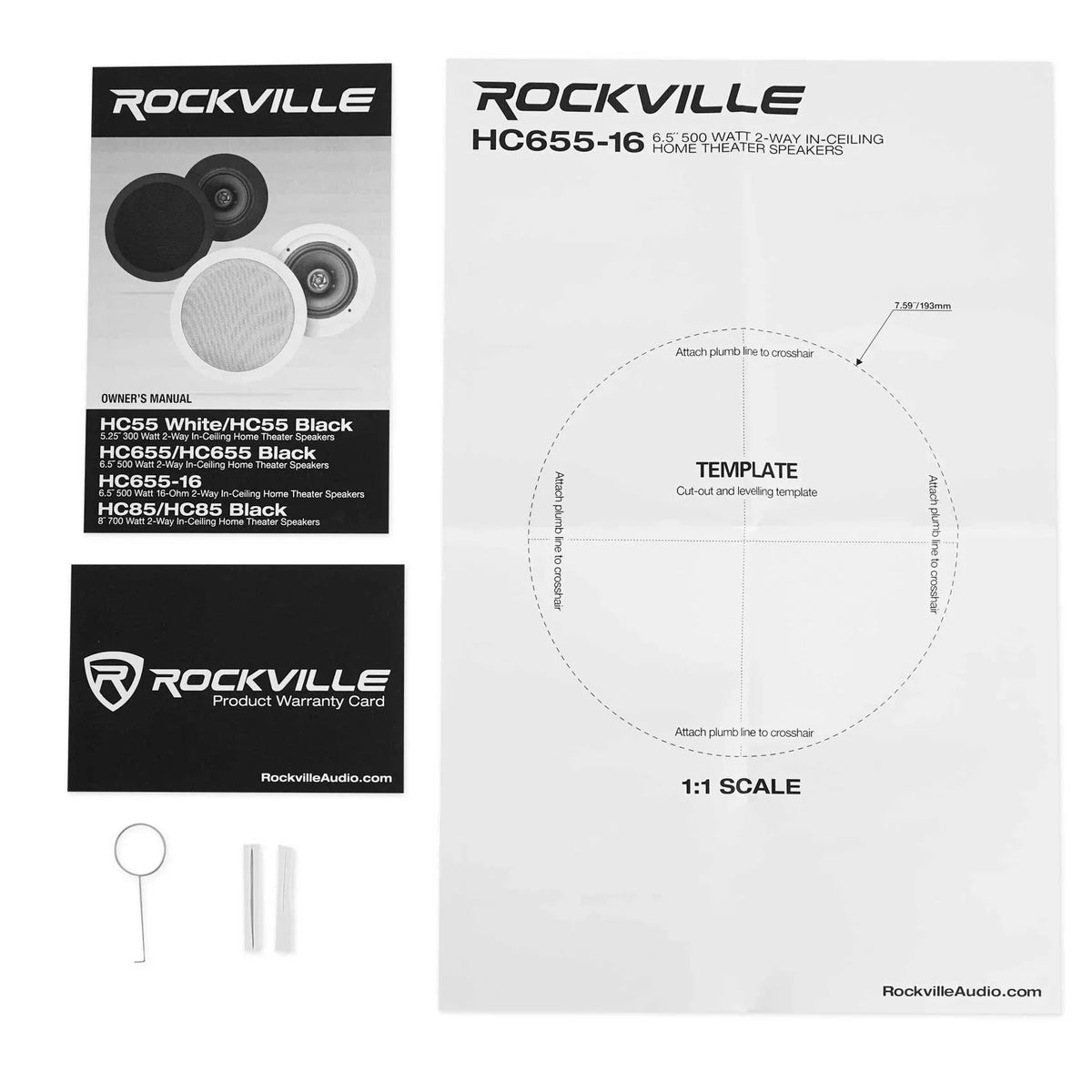 Rockville  Tube Amp/Home Theater Receiver+(8) 6.5" White Ceiling Speakers