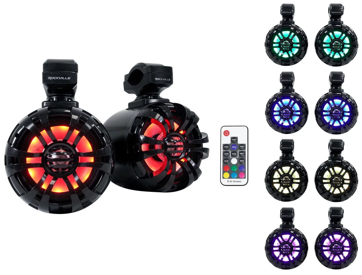 (2) Memphis Audio GEN65FE Pods+ Tower Speakers+Amp For 2016+ Polaris General