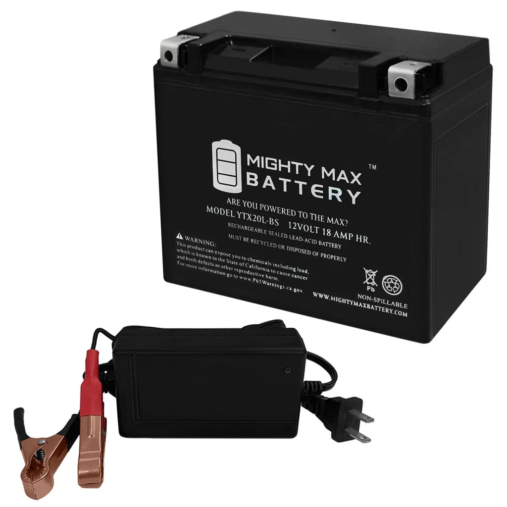 YTX20L- Battery for Kawasaki Jet Ski JS750 SXi + 12V 4Amp Charger