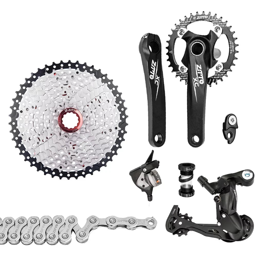 Bicycle transmission kit,Mountain Bike Crankset 11-50T 10 11-50T 10 Speed Bike Crankset 11-50T Speed   Derailleurs Shifter  Mountain Bike Speed  Derailleurs 1x10 Speed