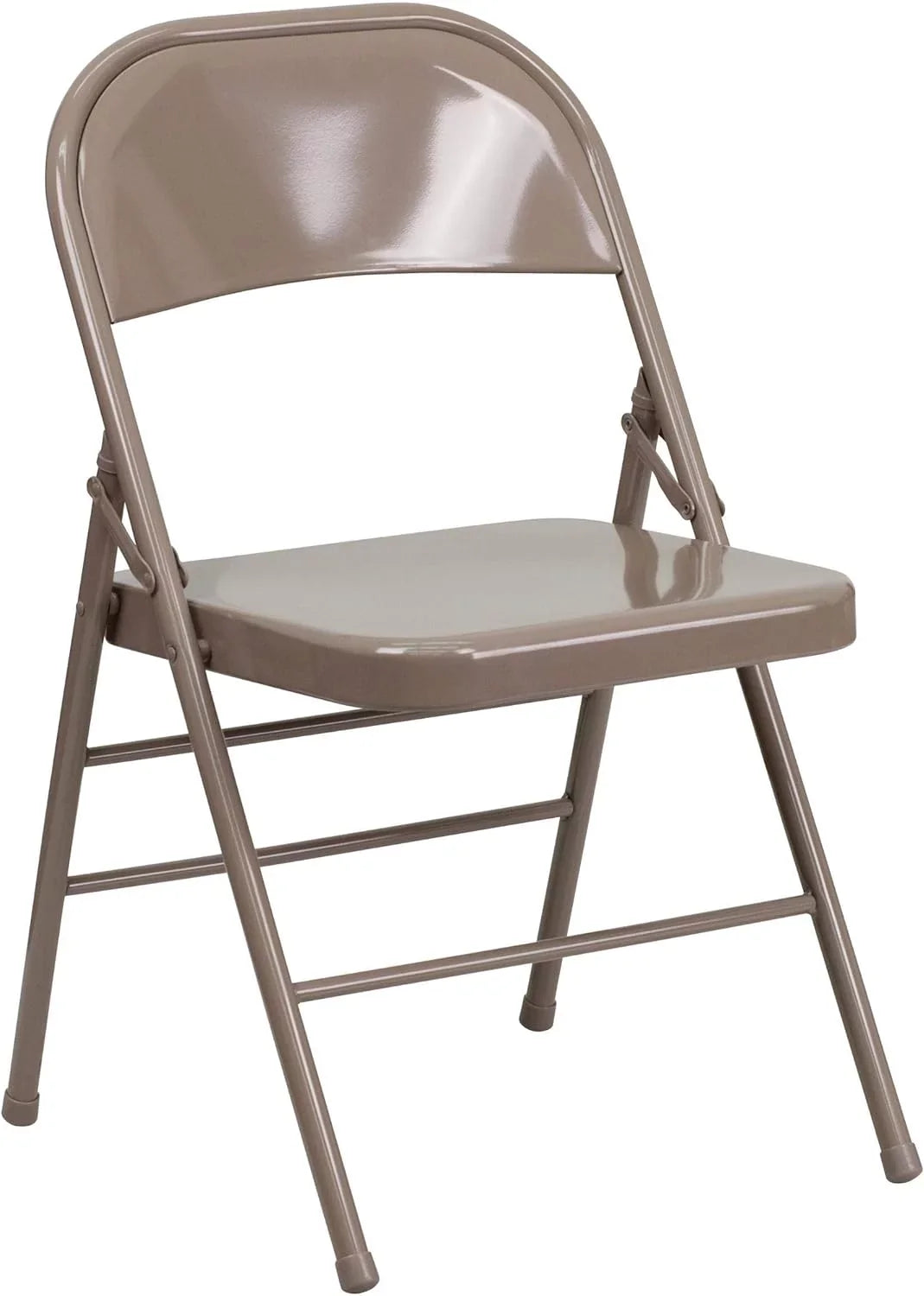 Series Triple Braced & Double Hinged Gray Metal Folding Chair