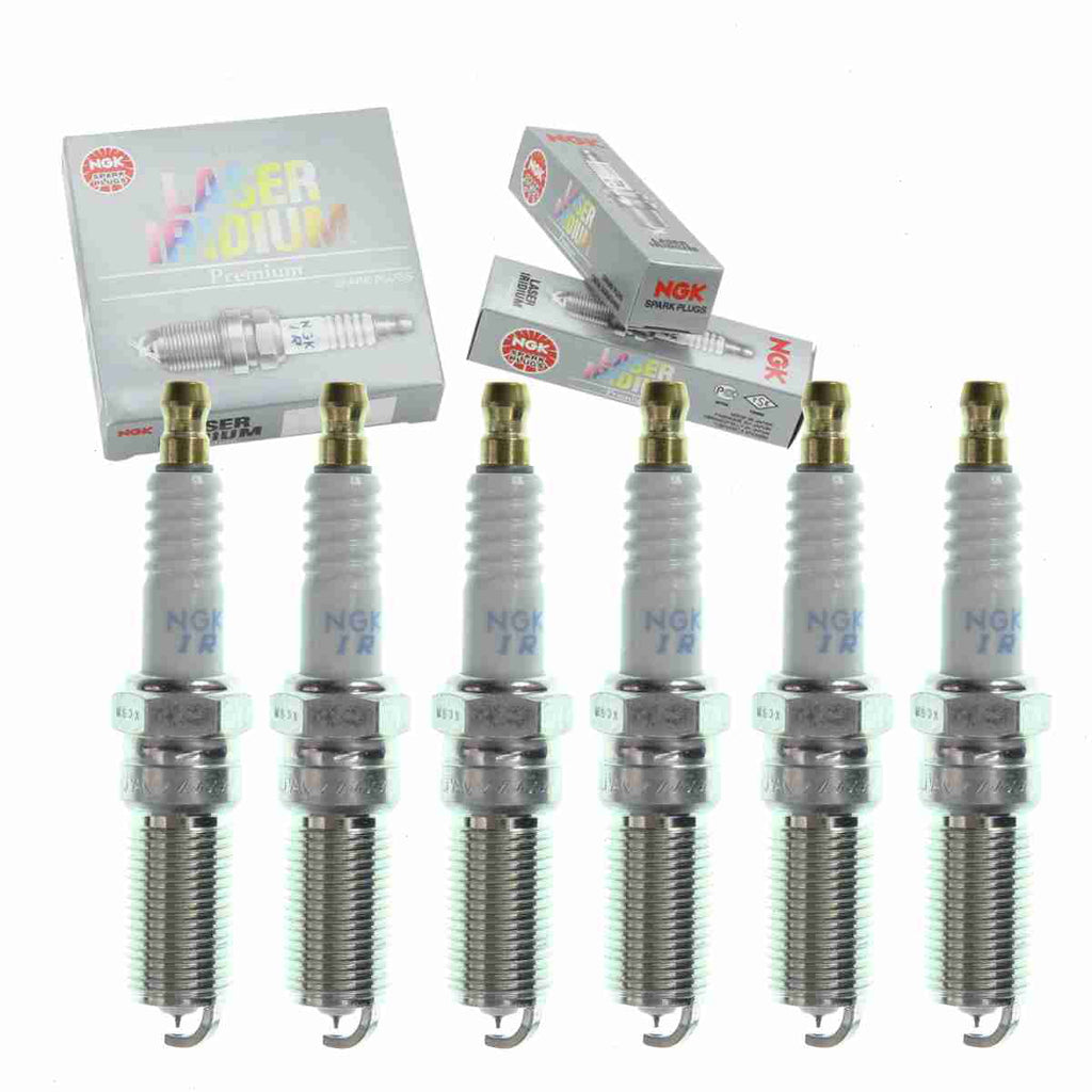 6 pc  96870 Laser Iridium Spark Plugs for 4719 9A6G 12405  9A6G-12405- CYFS12YEC IVT20TT SP490 SP525 Ignition Wire Secondary Fits select: 2011-2019