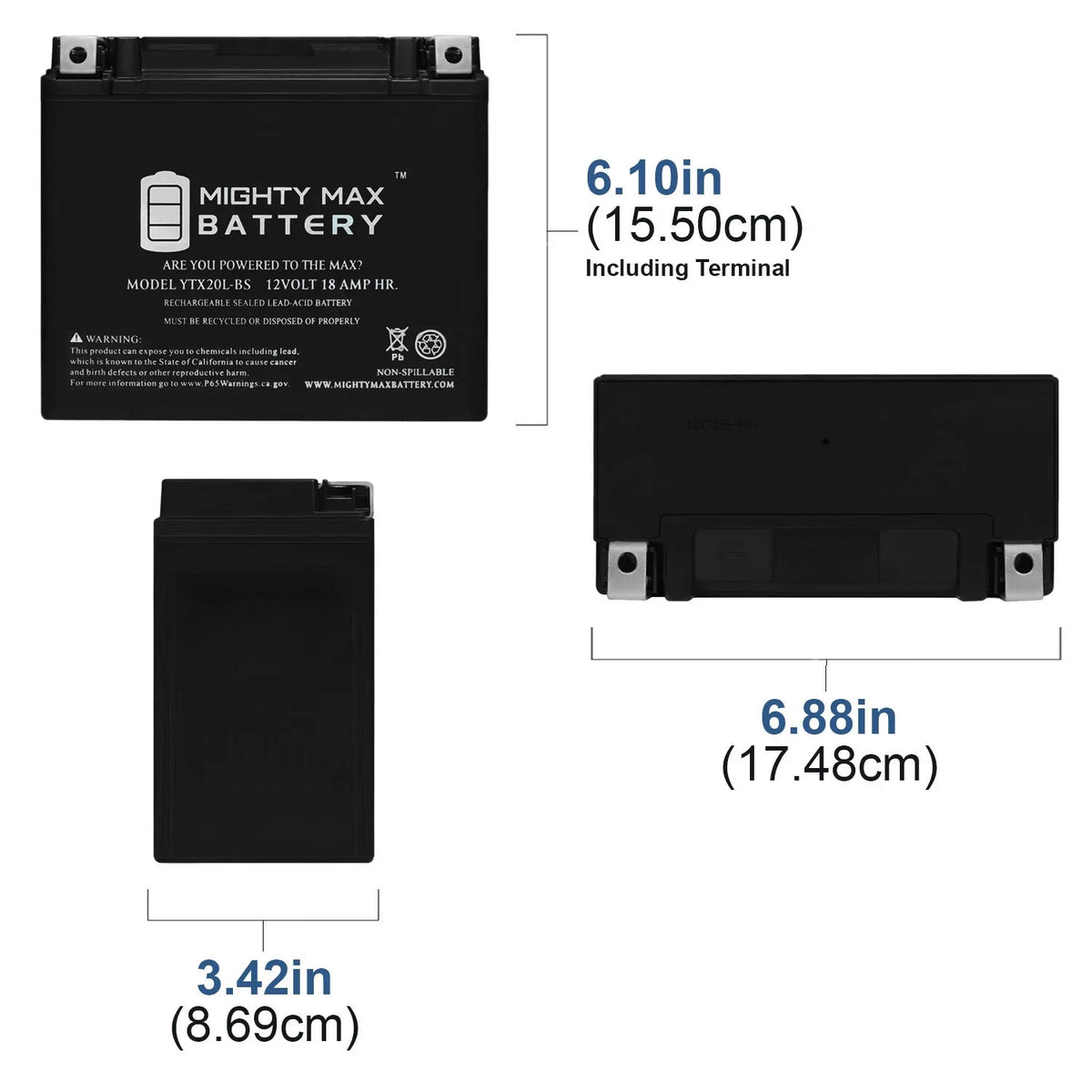 YTX20L- Battery for Kawasaki Jet Ski JS750 SXi + 12V 4Amp Charger