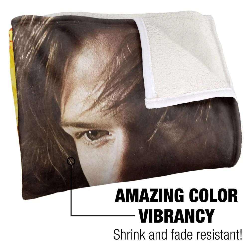 Supernatural Blanket, 50Inx60In, Up Close and Personal Silky Touch Sherpa Back Super Soft Throw Blanket