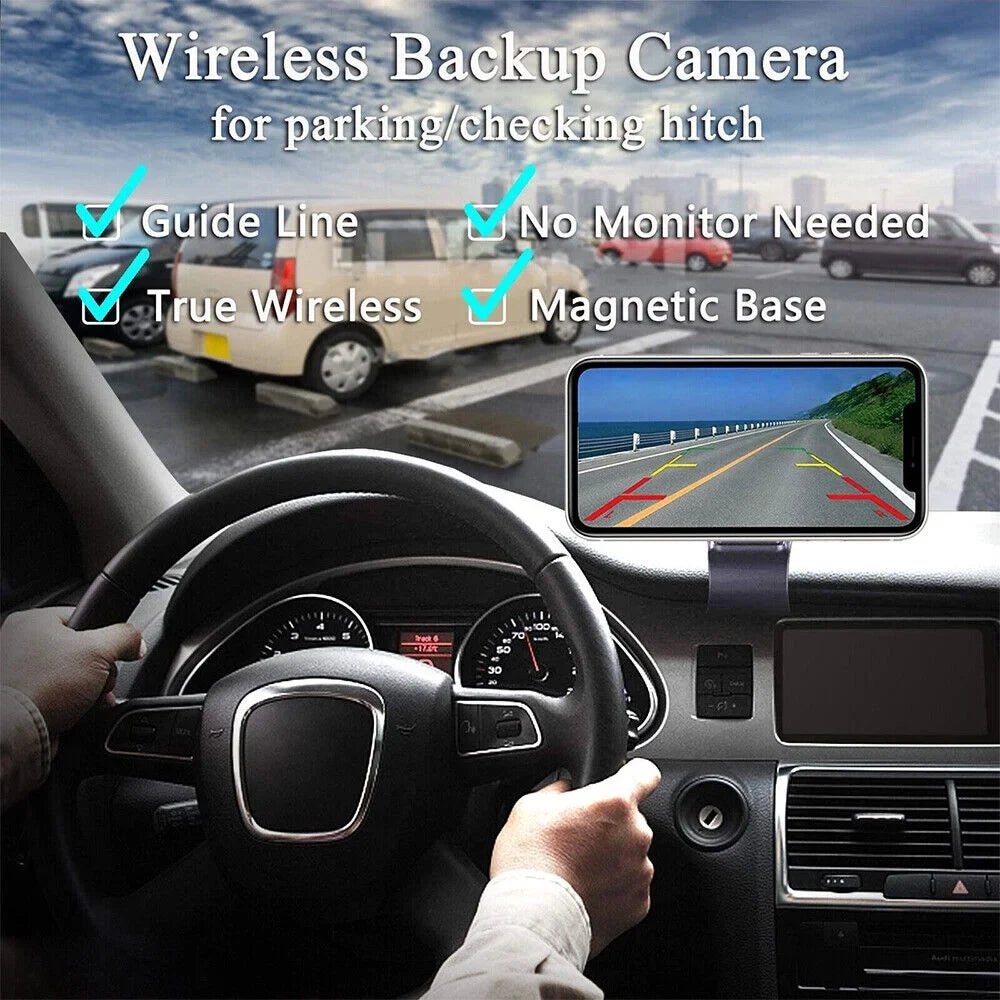 Magnetic WiFi Wireless Camera, Backup for Front/Rear View, Equipped with 9600mAh Battery