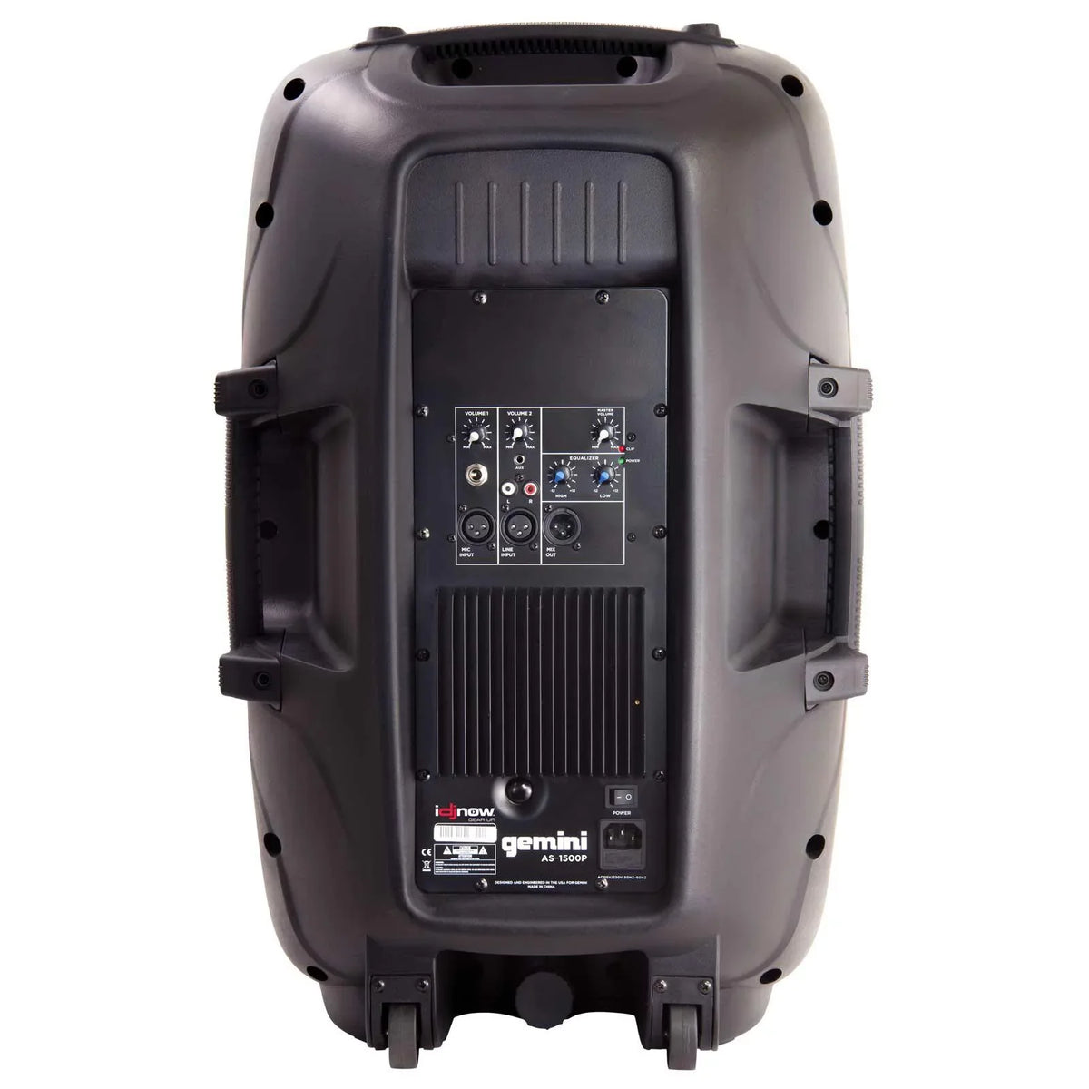 (2) Gemini -1500P 15" Active Speakers with -M100 Single Channel  Microphone Package
