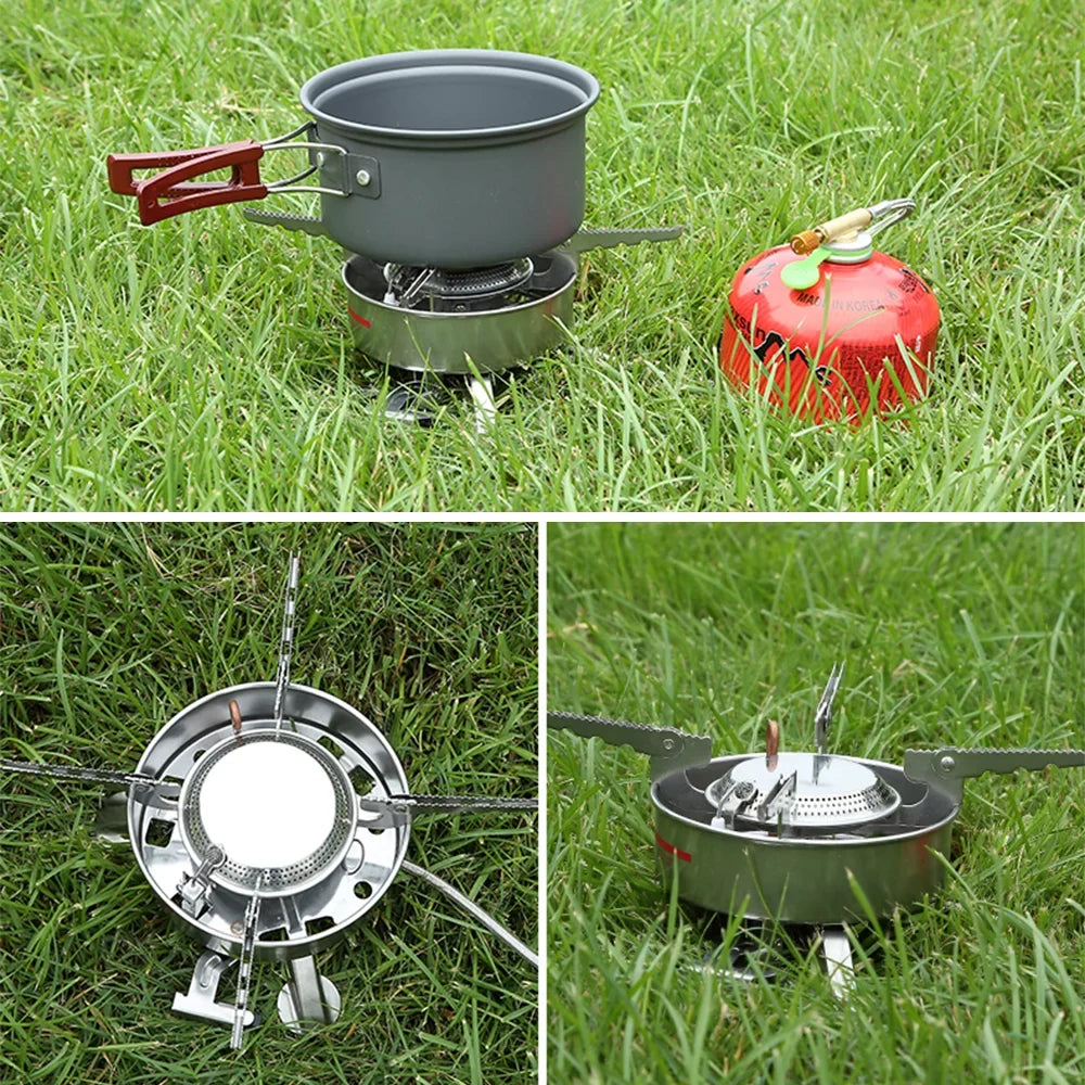 '-10 Outdoor Portable Camping Picnic Split-Type Stainless Steel Butane Gas Cooker Big Power
