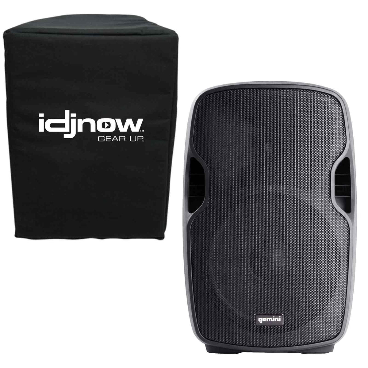(2) Gemini -1500P 15" Active Speakers with -M100 Single Channel  Microphone Package