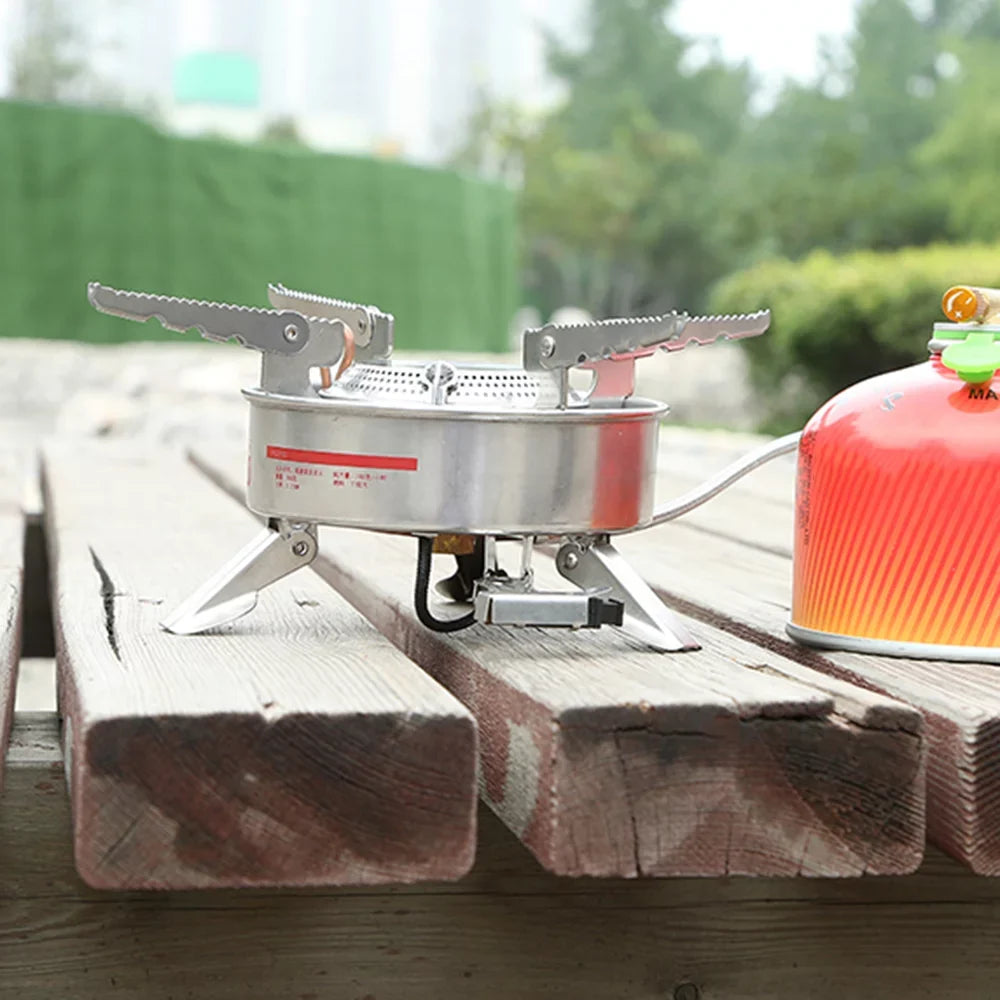 '-10 Outdoor Portable Camping Picnic Split-Type Stainless Steel Butane Gas Cooker Big Power
