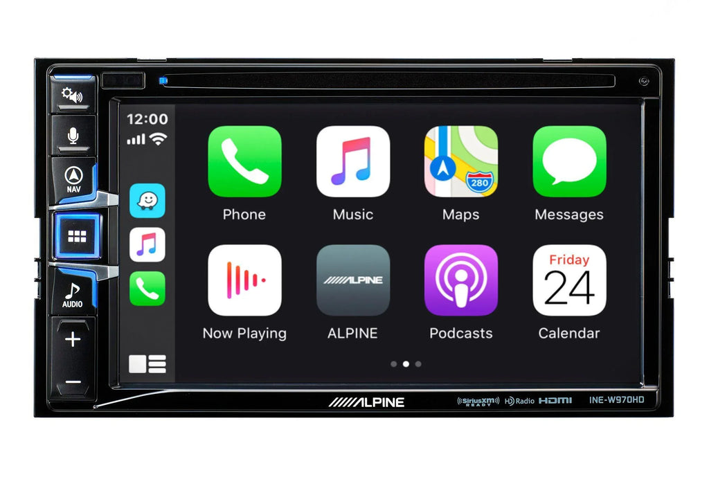 Alpine -W970HD 6.5" Monitor  Player CarPlay/Android/ Receiver+Camera