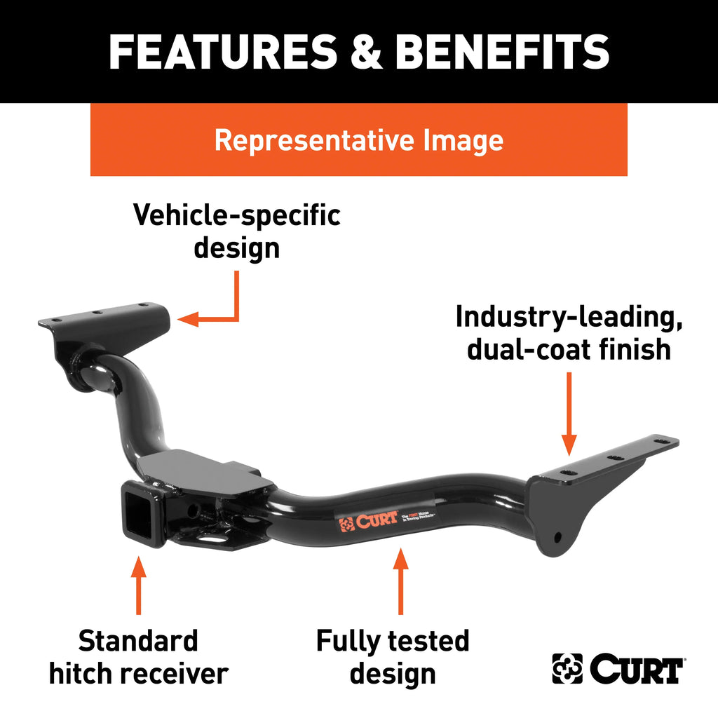 13182 Class 3 Trailer Hitch, 2-Inch Receiver, Compatible with Select Dodge Durango, Jeep Grand Cherokee WK2