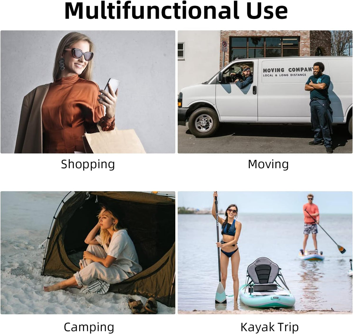 120L Large Kayak Storage Bag, Foldable Kayak Accessories for Kayak Boat, Inflatable Boat, Fishing Boat, Rubber Boat