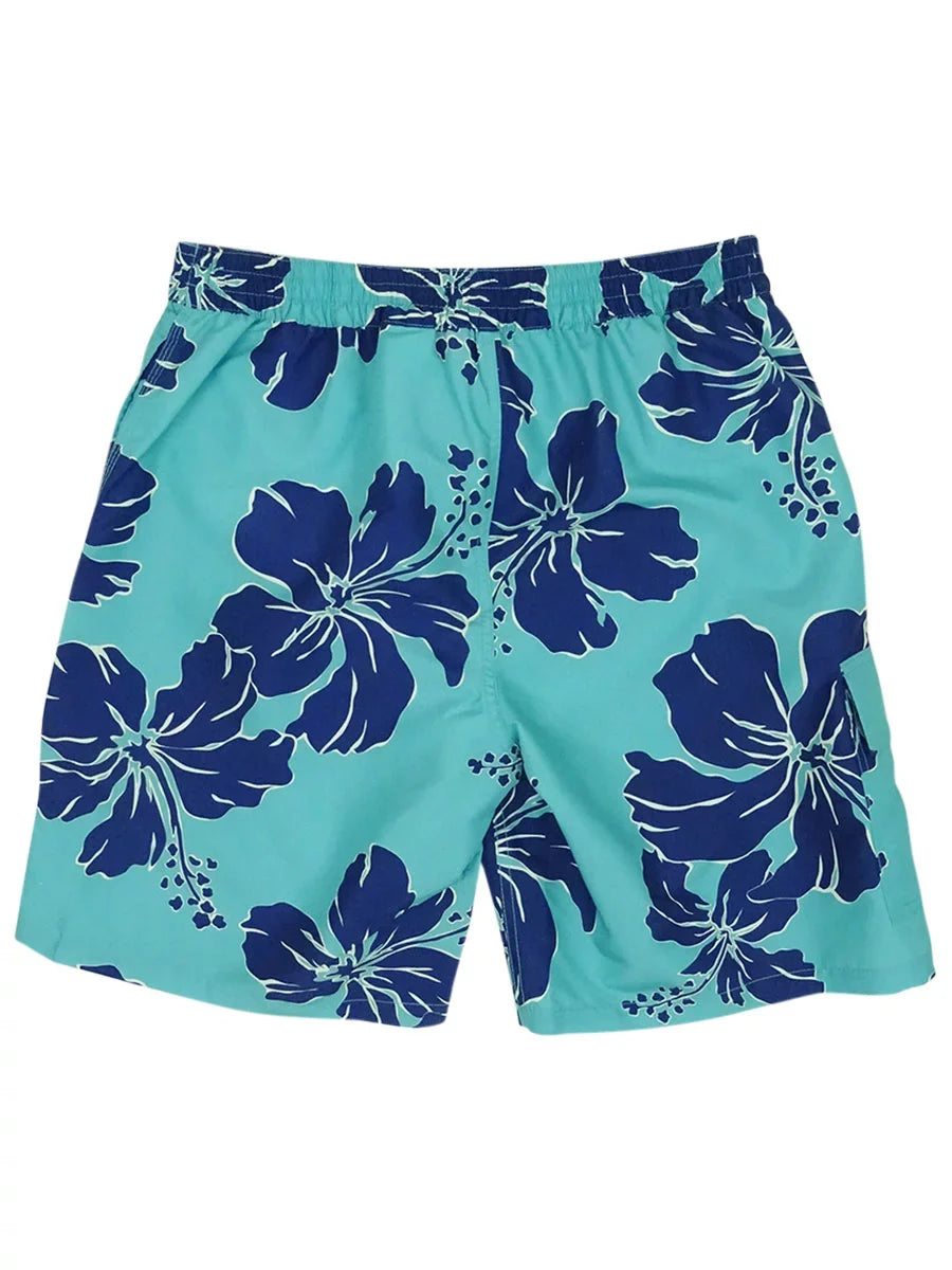 Polo Ralph Lauren Mens Mesh Inset Printed Swim Trunks Green S