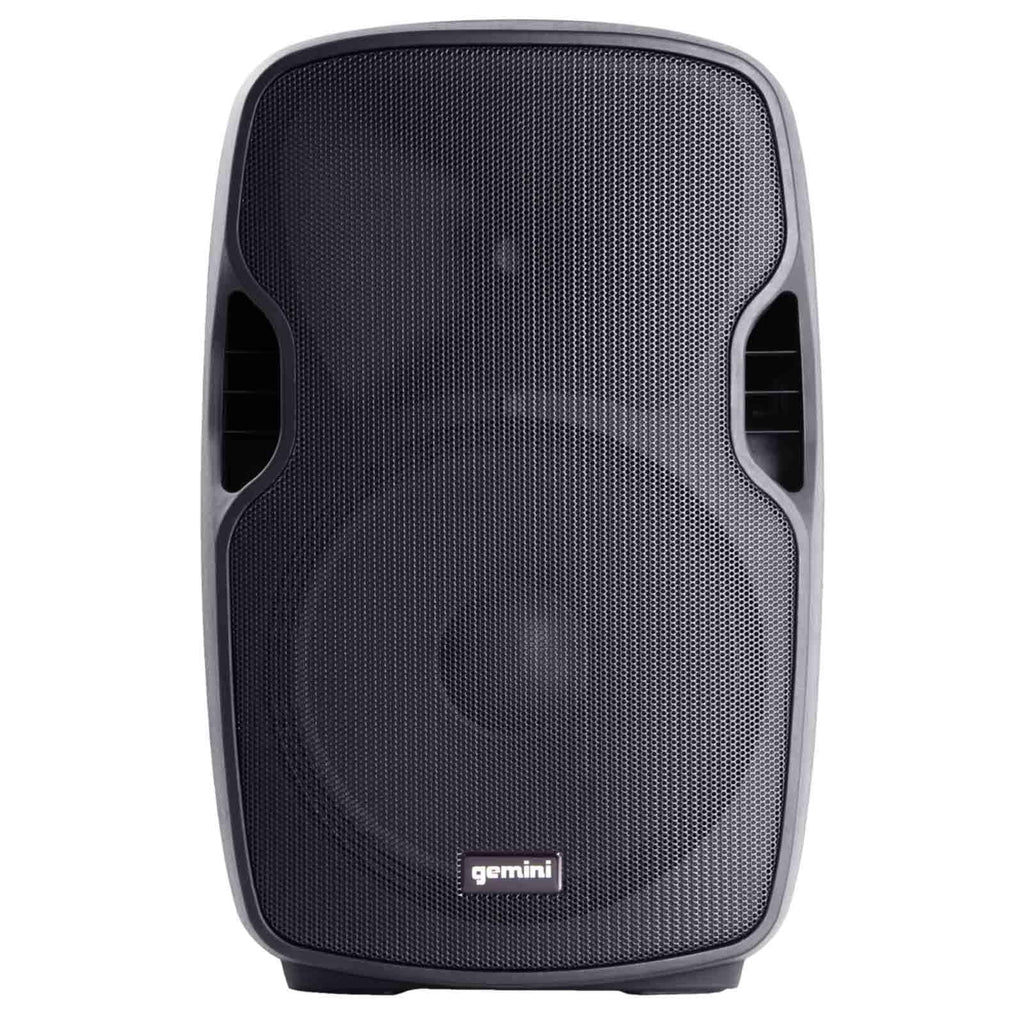(2) Gemini -1500P 15" Active Speakers with -M100 Single Channel  Microphone Package