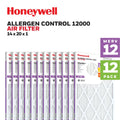 Honeywell 14x20x1  12 Pleated  Furnace Air Filter- 12 Pack